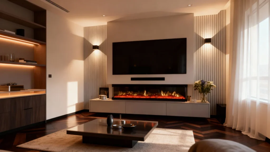 Elektrische haard met verwarming